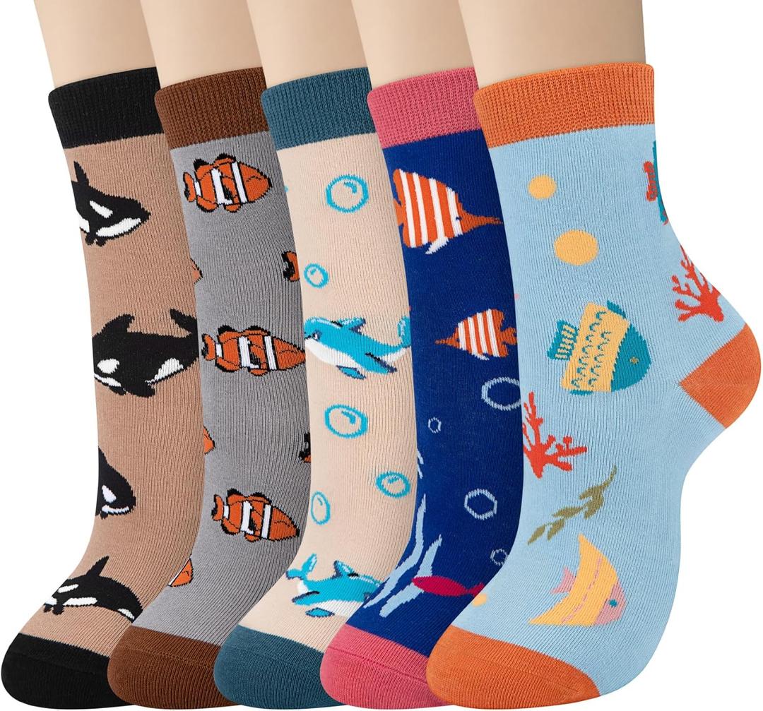 Women Girls Socks Cute Animal Socks Cat Dog Cow More Fun Novelty Socks Gifts for Girls Christmas Birthday