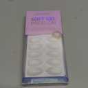 BTArtbox White Press On Nails Short - Soft Gel Press on Nails Almond, White Glue on Nails with Nail Glue, Reusable Stick on Nails in 16 Sizes, Cream Puff