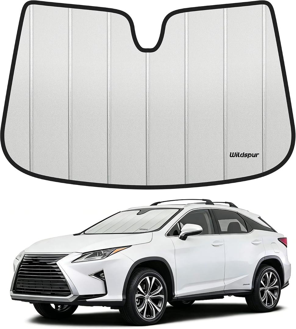 Custom Fit 2016-2022 RX Windshield Sun Shade for Lexus RX 2016 2017 2018 2019 2020 2021 2022 - Upgraded 6-Layer Triple Laminate Core Front Window Shade with Storage Bag