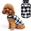 EXPAWLORER Plaid Cat Sweater - Pet Clothes Cat Puppy Vest Warm Fleece Hoodie for Cats, Fall and Cold Winter Coat Pullover Design, Buffalo Checked Sweatshirt Clothing Also for Small Dogs (Large, Black)