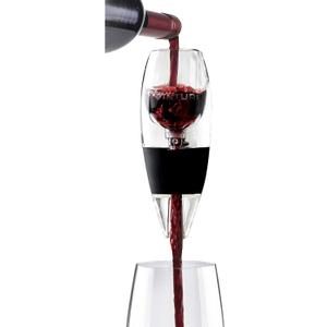 Vinturi Wine Aerator Pourer and Decanter for Red Wines Patented Design Perfectly Aerates Wines By The Glass or Bottle With Distinctive Sound, Includes No-Drip Base & Sediment Screen, Black