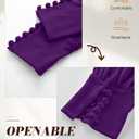 Ficerd Women's Plus Size Puff Long Sleeve Tops Pleated Crew Neck Tunic Shirts Dressy Loose Blouses T-Shirts 1X-5X (Purple, XXL)