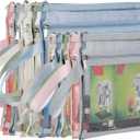10 Pack Colored Double-Layer Mesh Zipper Pouch Bags, Nylon Building Block Sets Toy Storage & Organization, Breathable See Through (5Pcs A4+5Pcs A5) Pouch with Handle for School Office Games