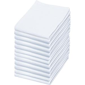 Flour Sack Towels | Tea Towel for Crafts| Kitchen Dish Cotton Blank Towel for Embroidery| Baking Bread Proofing Linen Cover| Thick Absorbent Quick Dry| 12 Pack 18"x 28" White