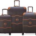 DELSEY PARIS Chatelet Air 2.0 Hardside Luggage with Spinner Wheels, Chocolate Brown, 3 Piece Set, (19/24/28)
