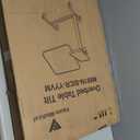 Vaunn Medical Pneumatic Adjustable Tilt Overbed Bedside Table with Wheels for Hospital and Home Use