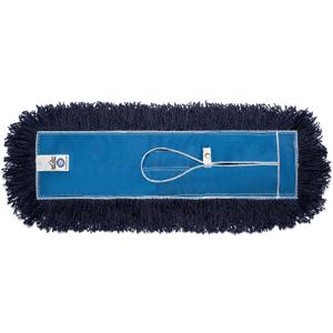 Nine Forty 18-Inch Premium Nylon Dust Mop Replacement Head - Heavy Duty Mop Head Refill for Industrial, Commercial, and Residential Cleaning - Dry Floor Duster for Hardwood Surfaces - Blue (1-Pack)