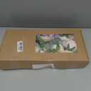 Ling's moment Fake Flowers Box, Faux Artificial Greenery Stems Foam Roses Gardenia Silk Ranunculus Fabic Flower for Centerpieces Bouquet Wedding Vase Decorations, Powder Blue & Peach, Deluxe Combo
