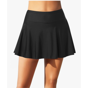 Tempt Me Women High Waisted Swim Skirt Swimsuit Skirted Bottom Athletic Bathing Suit Skirt with Panty, Size 18W