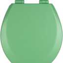 Toilet Seat, Slow Close, Soft Touch, Ultra-Smooth Matte Finish (No Orange-Peel Texture), Premium Moulded Wood, Quick Release, PIKLiDS (Green, Round)