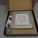 PinWin Shower Head, 8'' Dual Rain Shower Head with 11'' Adjustable Extension Arm, 7-Setting High-Pressure Handheld Combo, Rainfall LED Shower Head Water Temperature Controlled Color Changing,Chrome