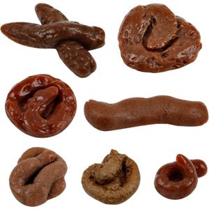 Chivao 7 Pieces Fake Poo Realistic Fake Turd Prank Lifelike Poo Toy Gags and Practical Joke Toys for April Fools' Day Prank Party Supplies