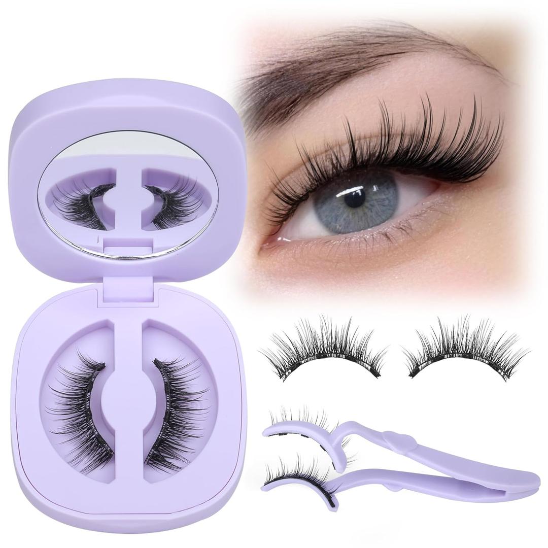 Magnetic Eyelashes with Applicator Natural Look Magnetic Lashes with Applicator Wispy False Eyelashes with Magnets No Need Glue Lashes by Lanflower