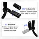 1.25" (32mm) Adjustable Highway Foot Pegs w/Mounting P-Clamps for Harley Davidson Touring Street Glide/Road Glide/Electra Glide/Road King Motorcycle with 1-1/4" Crash Bar,BLACK#2