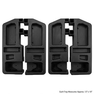 Under-Seat Organizer Trays for Trucks – Custom Molded Storage Dividers, Set of 2, Features varying section sizes designed to hold everything from small hardware and electronics to larger tools., 12'' x 10''