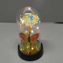 Rose Flower for Mother's Day Ideas, Mothers Day Flowers Gifts for Mom Wife from Daughter Son Husband, Forever Galaxy Rosas Eternas,Light Up Flower In Glass Dome, birthday Butterfly Gifts for women
