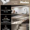 EZVALO 5-Pack Under Cabinet Lighting, 2400mAh Motion Sensor Light, LED Closet Lights Wireless, 6500K Dimmable, Timer, Magnetic, with Remote Control for Kitchen, Closet, Stair (Cool White)
