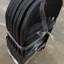 Amazon Basics Sturdy Foldable Plastic Chair, Portable, 350-Pound Capacity, Black, 6-Pack