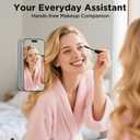 2 x 2 Pack Silicone Suction Cup Phone Case Mount Double-Sided, Hands-Free Strong Grip Holder for iPhone and Android, Sticky Phone Stand for Selfies and Videos, Tender Pink+Transparent