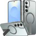 For Samsung Galaxy S23+ Plus Case, [Compatible with MagSafe] S23 Plus Magnetic Case Built-in Invisible Stand [Military-Grade Protection] Shockproof Phone Case for Galaxy S23Plus (Grey)