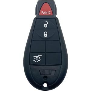 Replacement Key Fob Cover Shell Case Fits for Jeep Grand Cherokee 2008-2013 for Jeep Commander 2008 2009 2010 (4 Buttons)