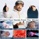 Heated Gloves for Women, Upgraded Smart Thermostatic Electric Heated Fingerless Gloves Rechargeable for Women Men, Winter Hand Warmer for Work Cycling Skiing Outdoor Snow (Pink)