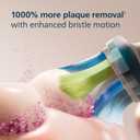 Philips Sonicare C3 Two-in-One - Genuine Replacement Electric Toothbrush Heads, Black, 4 Pack One Year Supply, HX9044/95