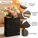 2 x KWZESLE Kraft Paper Gift Bags with Handles, 4 Assorted Colors (Red/Green/Black/Kraft) Party Favor Bags for Wedding, Christmas, Birthday (Multicolored, 3.15 * 6.3 * 8.6in)