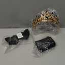 3 Pcs 30th/40th/50th/60th/70th Birthday Decorations for Women Men, 30/40/50/60/70th Birthday Crown Sash Sunglasses (Black Gold)