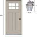 Generation Lighting 8038-965 Lancaster Traditional One - Light Outdoor Wall Lantern Outside Fixture, Antique Brushed Nickel Finish, 1-Light, cETL Listed, Safety Rated for Wet Locations
