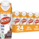 BOOST Very High Calorie Nutritional Drink Helps Weight Gain & Maintenance - 530 Calories - 26 Vitamins & Minerals - 22 g Protein - Calorie-Dense Nutritional Drink - Chocolate - 8 fl oz (Pack of 24) (EXP 07/03/26)