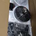 Depuley 72-Inch Ceiling Fan with Light: Modern 8-Blade Walnut and Black Indoor Outdoor Fans with Remote App Control Dimmable Light - Ultra Quiet DC Motor Reversible 6 Speed Timer