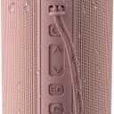 Ortizan Wireless Portable Bluetooth Speaker, IPX7 Waterproof, Dustproof and Rustproof, Powerful 24W Sound, Enhanced Bass, 30 Hour Battery, 360 Party Light, and Stereo Pairing (BT 5.3), Gifts - Pink