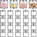 24PCS Clear Paint Cans 3 x 3 Inch Mini Empty Bucket With Metal Lids for Party Favors, Candy, Decor and DIY