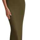 PRETTYGARDEN Women's Off The Shoulder Maxi Dresses 2025 Summer Formal Elegant Cocktail Party Wedding Guest Long Dress (Medium, Army Green)