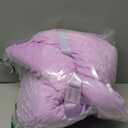 Memory Foam Kids Travel Pillow, Car Pillow for Kids, H-Shape Car Pillows for Sleeping, Removable Pillowcase, Adjustable, Velvet Dots, Purple