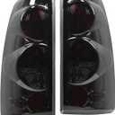 Nakuuly Tail Light Compatible With 1999-2006 Chevy Silverado 1500 2500 3500 2007 Classic, 1999-2002 GMC Sierra 1500 2500 3500 Driver and Passenger Side Taillights Black/Smoke