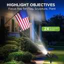 InnoGear Solar Spot Lights, Outdoor Solar Lights Solar Spotlights Flag Pole Light Waterproof Landscape Lighting Outside for Flag Uplighting Backyard Patio Pathway Statue Palm Tree Sign, Cool White
