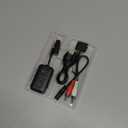 2025 Upgraded Airplane Bluetooth 5.4 Transmitter with Qualcomm Chipset, ElecMoga Airplane Travel Essentials Supports 2 AirPods or Headphones, 2-in-1 AUX Wireless Receiver for Gym, TV, Car, Audio (Black)