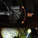 SKYFIRE Rechargeable Headlamp 3000 High Lumens, 7500mAh Motion Sensor LED Head Lights for Forehead with Zoomable, 13 Modes, 90 Adjustable Headlamps, Waterproof Head Lamp for Adults, Hunting, Fishing (Black)