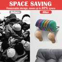 Metal Hat Racks for Wall, Upgraded Non-Slip Design Keeps Each Cap in Place, Baseball Cap Organizer Holds Up to 40 Caps, Wall Mounted Hat Organizer and Storage for Display and Holder, Black