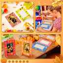 Geelin 12 Packs Thanksgiving DIY Picture Frame Craft Kits Wooden Color Your Own Photo Frames 4 x 6 Inch Unfinished Fall Autumn Making Decorations Gift for Tabletop Fun Activities Classroom Supplies