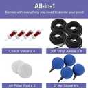 AquaMiracle Koi Pond Aerator for Pond up to 1000 & 2000 Gallons, All-in-One Pond Air Pump Aeration Kit with Air Stones Airline Tubing Check Valves