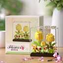 ZvveIIa Flower in A Box-DIY Building Blocks for Adults, Eternal Rose Bonsai with Display Case, Home & Office Decor, Adult Relaxing DIY, Creative Architecture Model Kit