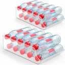 Water Bottle Soda Drink for Fridge,Refrigerator Pantry Clear Box Organizer Storge (2 PACK)