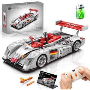 R8 1:10 Remote Control Car Building Kits, with 3 Motors Rechargeable Battery, Compatible with Technique Car for Adults Men Boys Age 14+(2,426 PCS)