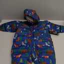 The Children's Place unisex-baby And Newborn Fleece Hoodie Zip Front Bunting Snowsuit (0-3 Months, Galactic)