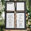 LakWilows Cord of Three Strands Wedding Cross Unity Sign 16x22 3 Strands Cord Braided Cross for Wedding Ceremony, Christian Gifts Ideas for Marriage, Anniversary