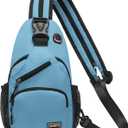 Convertible Sling Bags for Women Men, Lightweight Crossbody Backpack Daypack Fit for 7.9" Tablet for Casual Travel Sport Hiking (Blue) (Small)