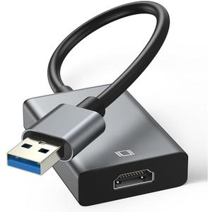 USB to HDMI Adapter - 3.0/2.0 Multi-Monitor Cable,Compatible with Windows 7/8/10/11 and MacOS for Multiple Monitors